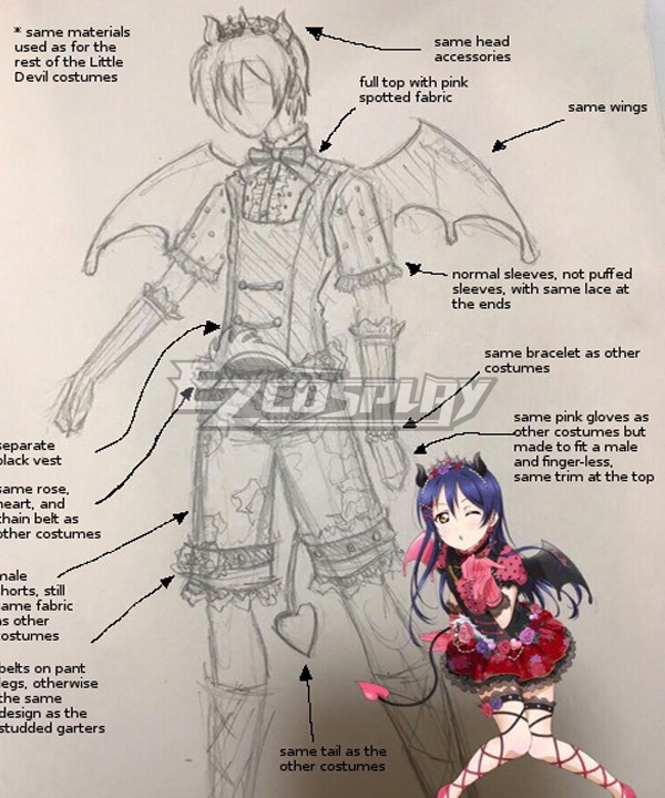 Love Live! Lovelive! Halloween Umi Sonoda Little Devil Ver. Cosplay Costume Man Edition
Love Live! Lovelive! Halloween Umi Sonoda Little Devil Ver. Cosplay Costume Man Edition