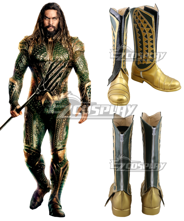 DC Justice League Movie Aquaman Arthur Curry Golden Green Shoes Cosplay Boots B Edition
DC Justice League Movie Aquaman Arthur Curry Golden Green Shoes Cosplay Boots B Edition