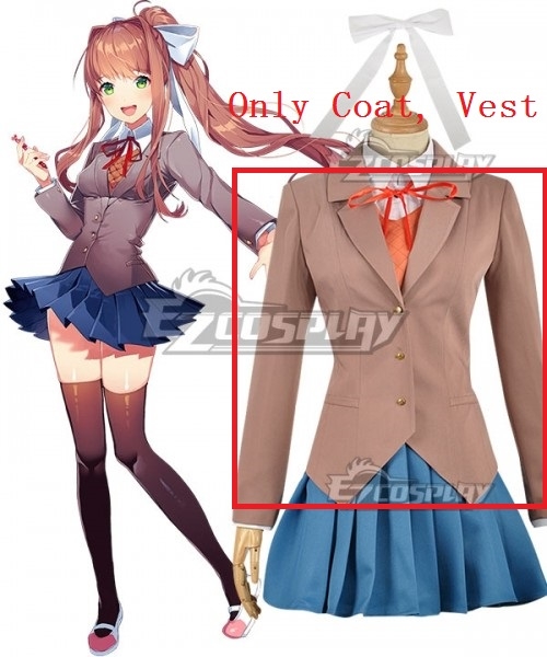 Doki Doki Literature Club! Monica Sayori Natsuki Yuri School Uniform Cosplay Costume - Only Coat, Vest
Doki Doki Literature Club! Monica Sayori Natsuki Yuri School Uniform Cosplay Costume - Only Coat, Vest