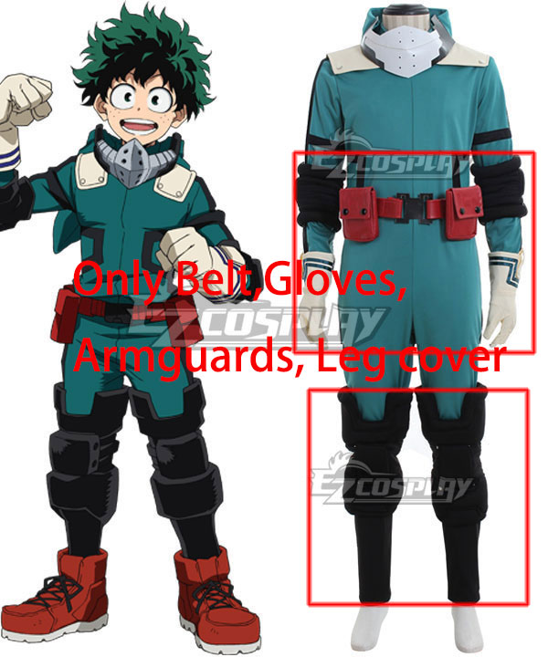 My Hero Academia Boku no Hero Akademia Izuku Midoriya Cosplay Costume - Only gloves, belt, arm bands and leg armour
My Hero Academia Boku no Hero Akademia Izuku Midoriya Cosplay Costume - Only gloves, belt, arm bands and leg armour