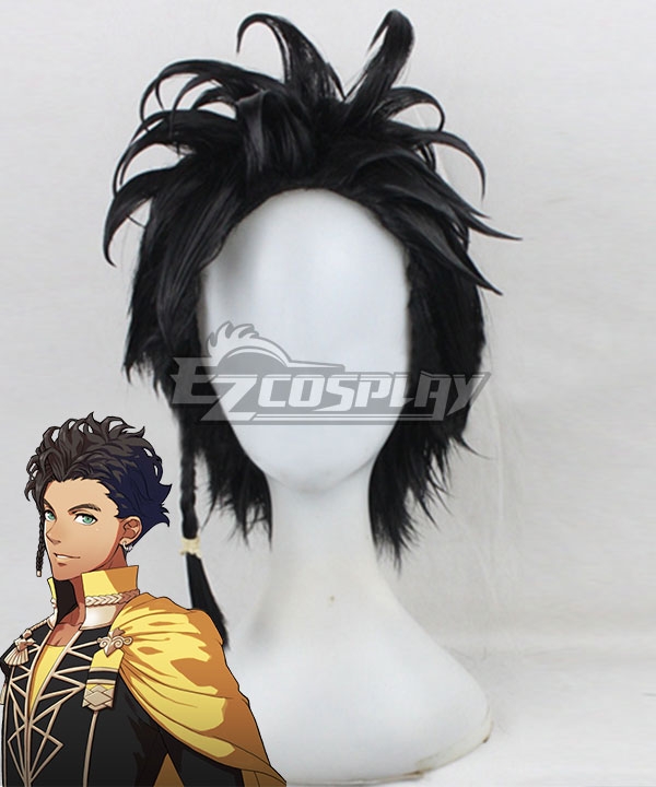 Fire Emblem: Three Houses Claude von Regan Black Cosplay Wig