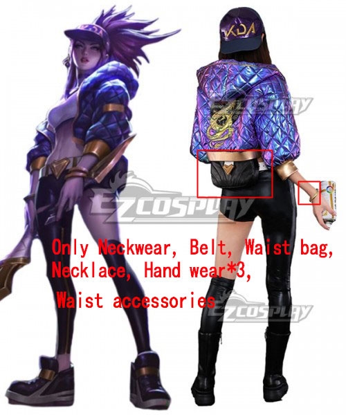 League Of Legends LOL K/DA Akali Cosplay Accessory Prop - Neckwear, Belt, Waist bag, Necklace, Hand wear*3, Waist love accessories
League Of Legends LOL K/DA Akali Cosplay Accessory Prop - Neckwear, Belt, Waist bag, Necklace, Hand wear*3, Waist love accessories