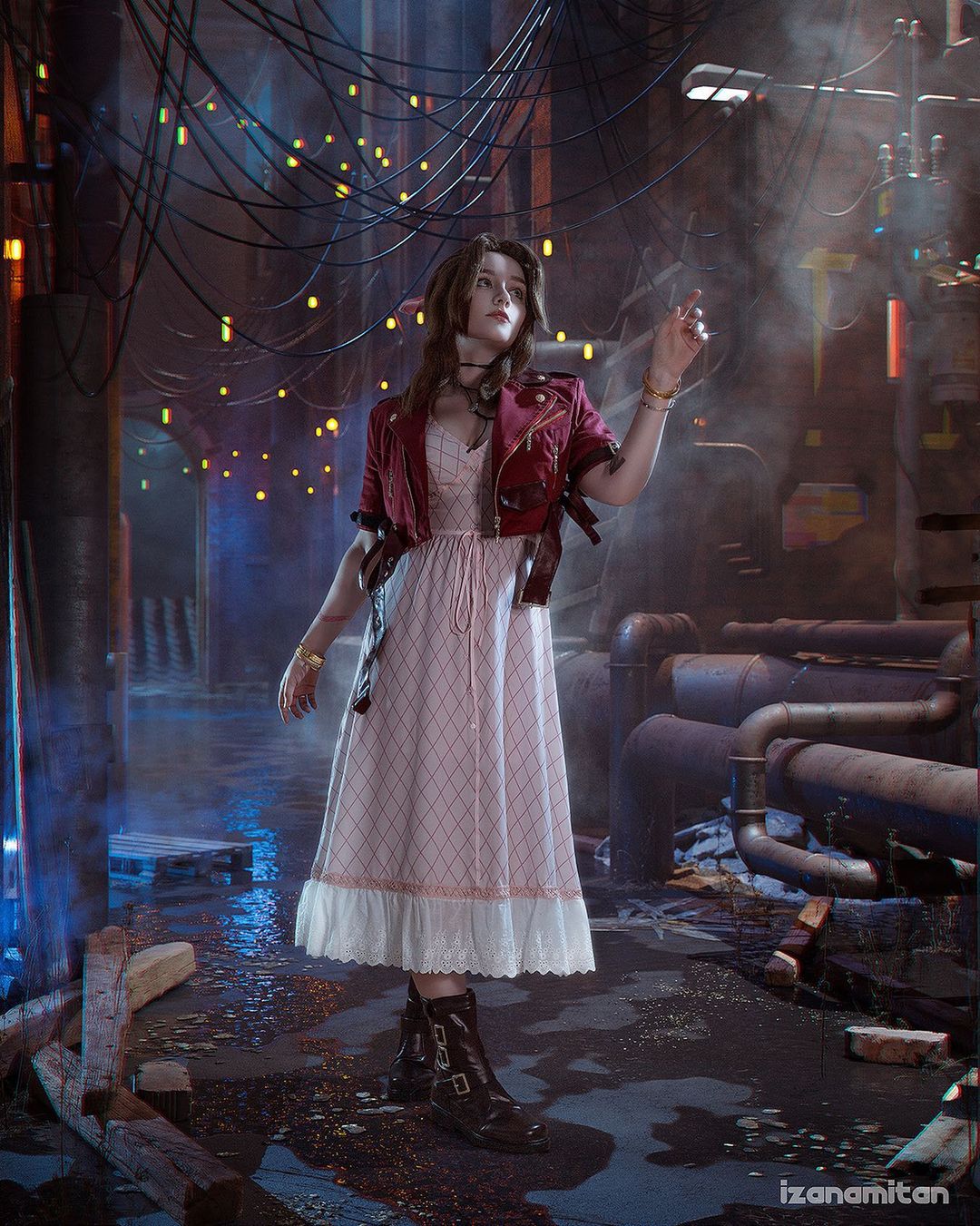 Ff7 Costume Final Fantasy VII FF7 Aerith Gainsborough Cosplay