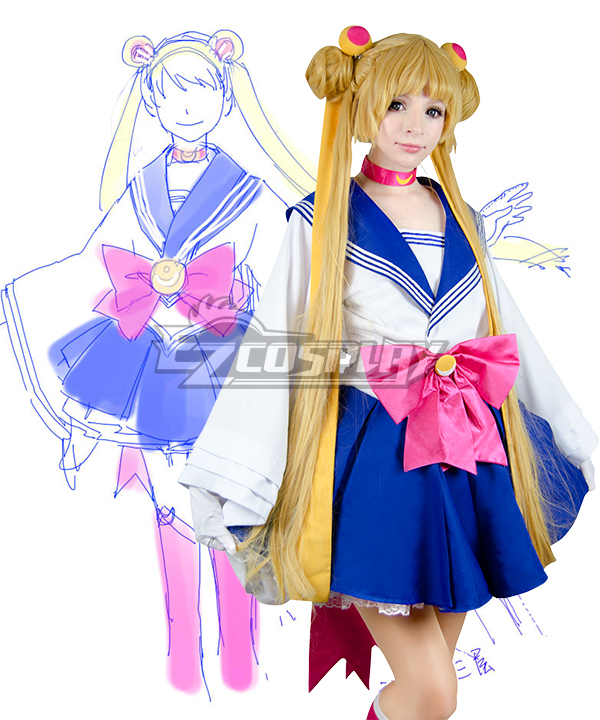 

Sailor Moon Tsukino Usagi Princess Serenity JK School Uniforms kimono Anime Style Cosplay Costume