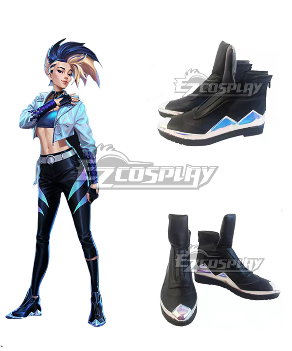 League Of Legends LOL 2020 K/DA KDA All Out Ahri Blue Cosplay Shoes