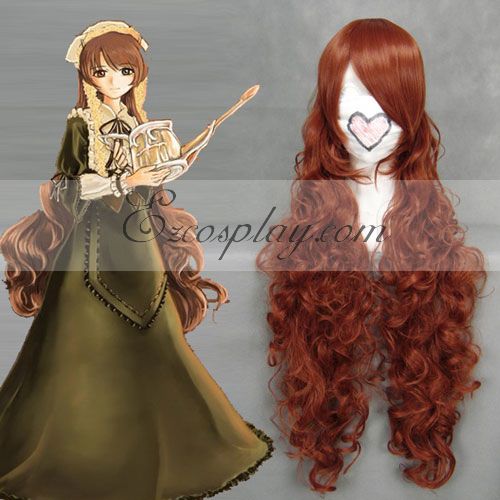Rozen Maiden Jade Stern Red Brown Cosplay Wave Wig-037E
