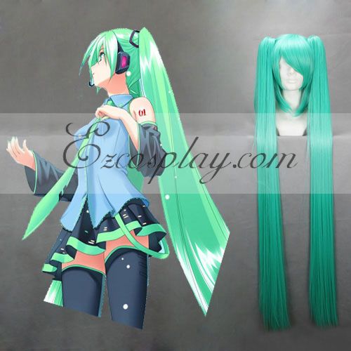 

Vocaloid Miku Green Blue Cosplay Wig-042E