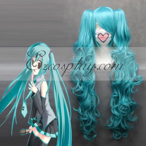 

Vocaloid Miku Blue Cosplay Wave Wig-045A