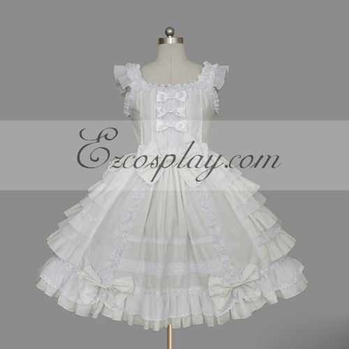 

White Gothic Lolita Dress -LTFS0100