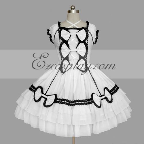 

White Gothic Lolita Dress -LTFS0104