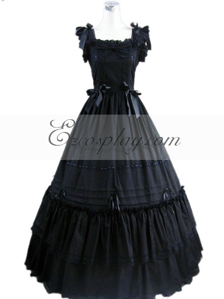 

Black Sleeveless Gothic Lolita Dress-LTFS0106