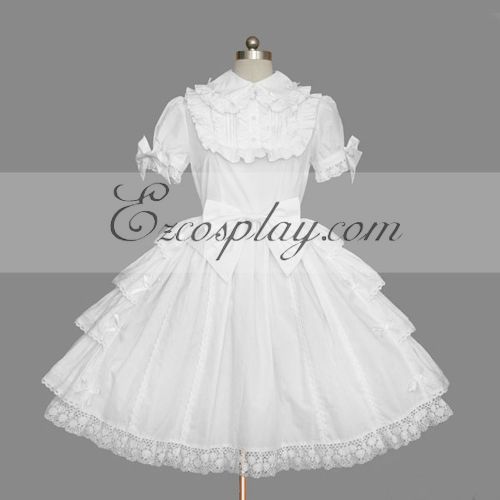 White Gothic Lolita Dress -LTFS0115