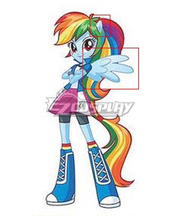 My Little Pony Equestria Girls Rainbow Dash Ears Wings Cosplay Accessory Prop