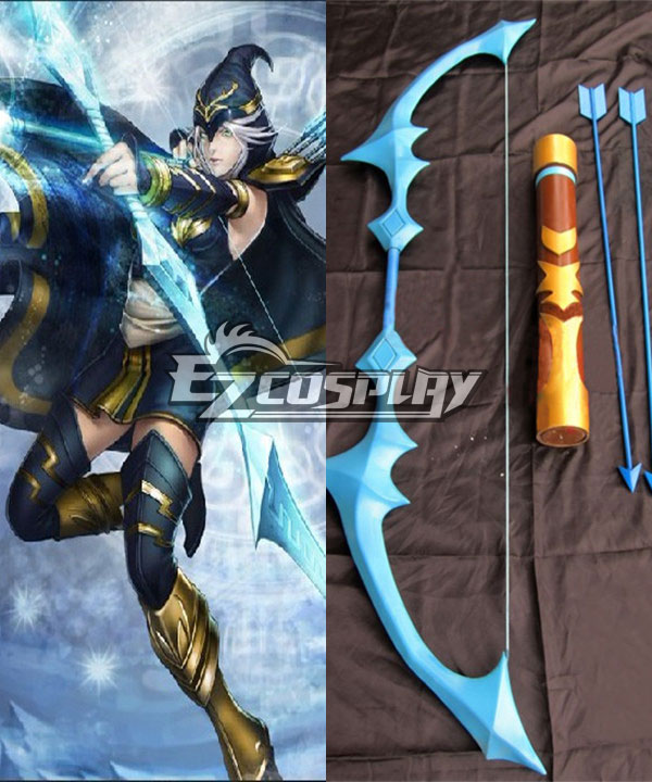 League of Legends Ashe Arrows and Bow Cosplay Weapon