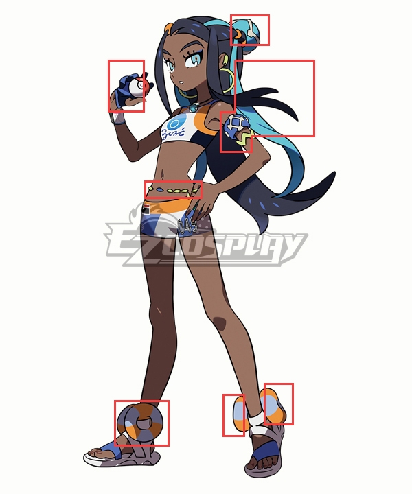 

Pokemon Pokémon Sword and Shield Nessa Cosplay Costume Accessories