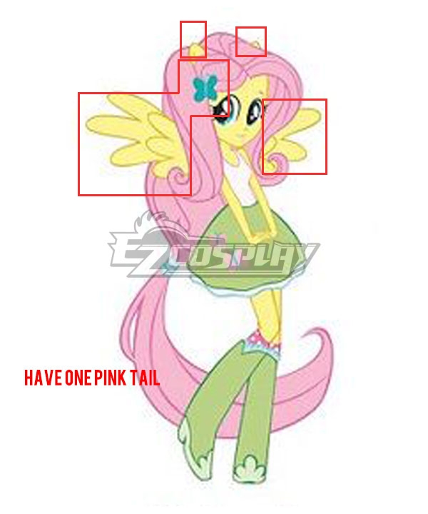 

My Little Pony Equestria Girls Fluttershy Ears Wings Hair Accessories Cosplay Accessory Prop