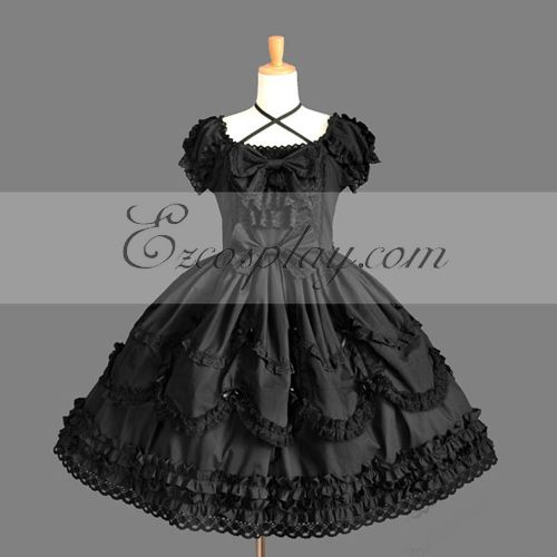 Black Gothic Lolita Dress -LTFS0144