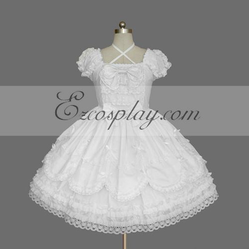 

White Gothic Lolita Dress -LTFS0145