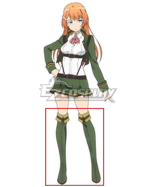 

AntiMagic Academy The 35th Test Platoon Taimadou Gakuen 35 Shiken Shoutai Oka Otori Ouka Ootori Green Shoes Cosplay Boots