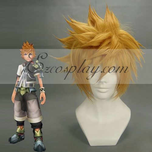 Kingdom Hearts Roxas Yellow Cosplay Wig 173A