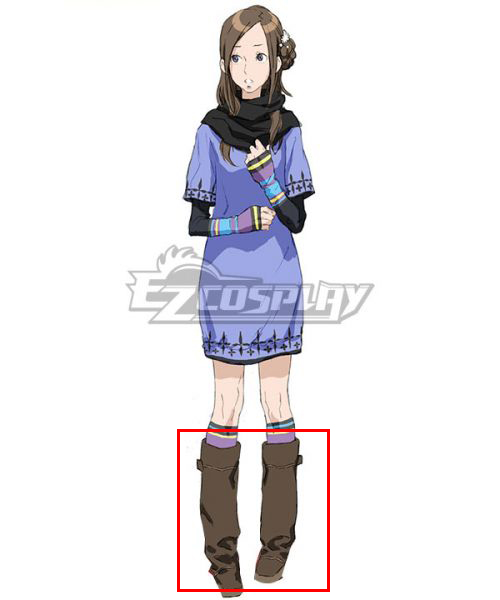 Zero Escape: The Nonary Games June Kanny Akane Kurashiki Brown Shoes Cosplay Boots