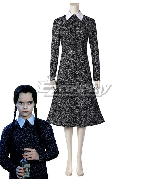 1991 The Addams Family Wednesday Addams Cosplay Costume