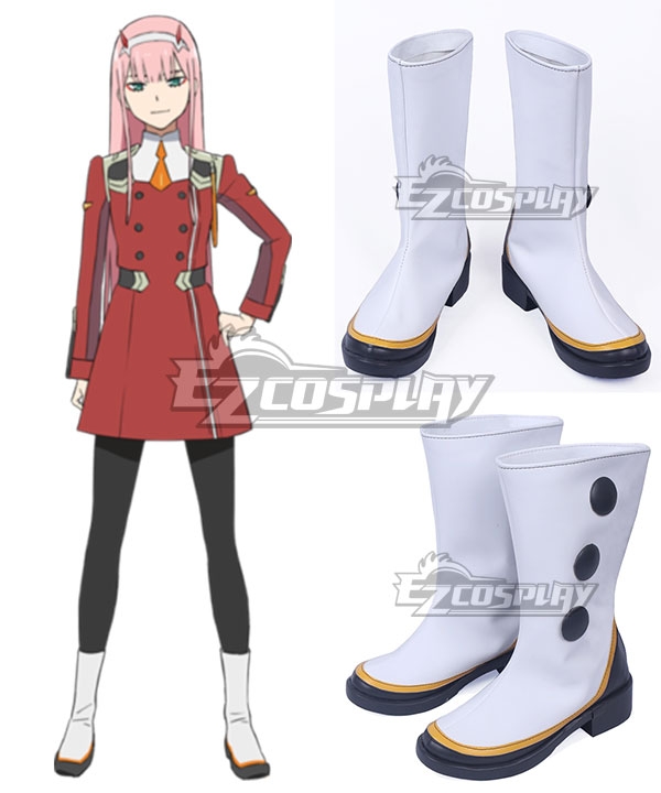 

Darling in the Franxx Zero Two Code 002 White Shoes Cosplay Boots