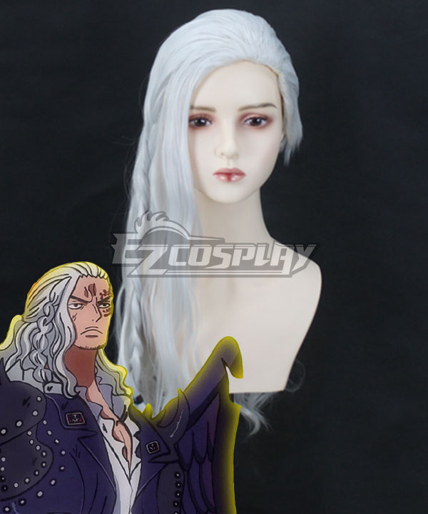 One piece King SilverWhite Cosplay Wig