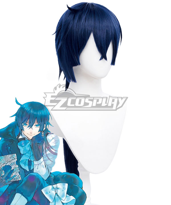 The Case Study of Vanitas Anime Vanitas Black Blue Cosplay Wig