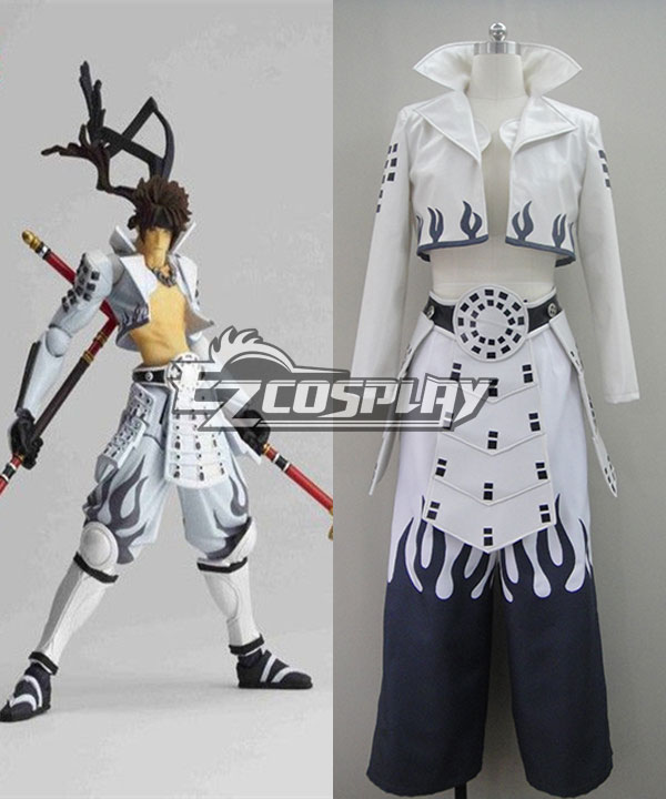 Devil Kings Sengoku Basara Yukimura Sanada White Cosplay Costume