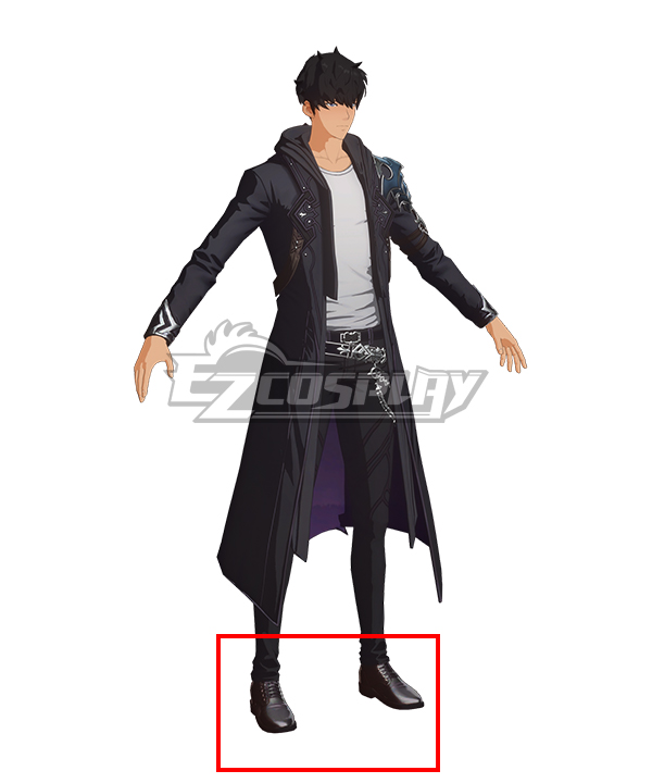 Solo Leveling: Arise Sung Jinwoo Black Cosplay Shoes