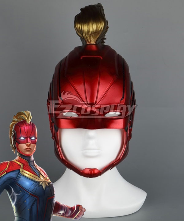 2019 Movie Captain Marvel Carol Danvers Red Helmet Cosplay Accessory Prop