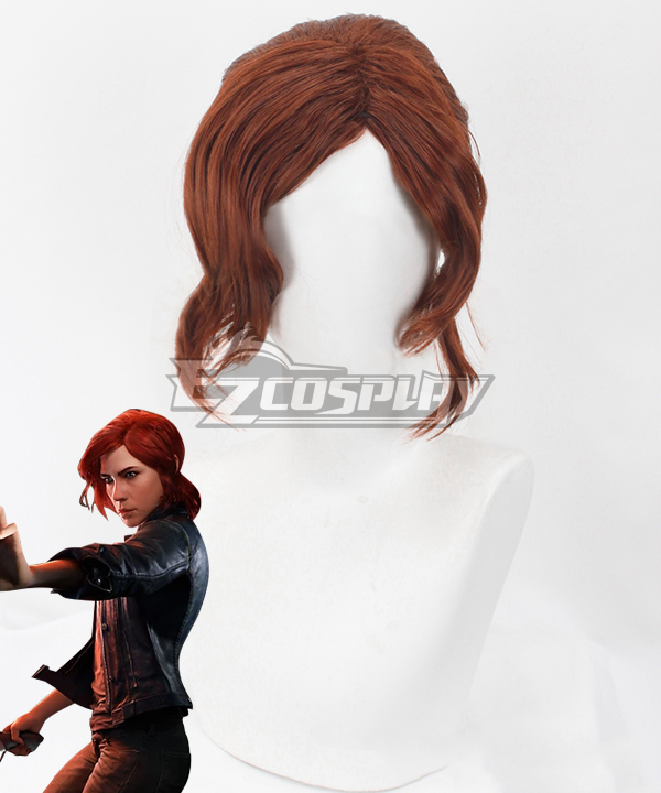 2019 Video Game Control Jesse Faden Red Brown Cosplay Wig