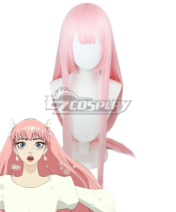 2021 Film Ryuu to Sobakasu no Hime Belle Pink Cosplay Wig
