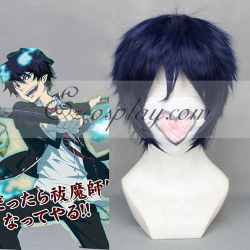 

Blue Exorcist Ao no Exorcist Okumura Rin Dark Blue Cosplay Wig-212A