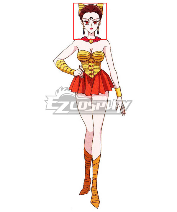 Sailor Moon Calaveras Brown Red Cosplay Wig