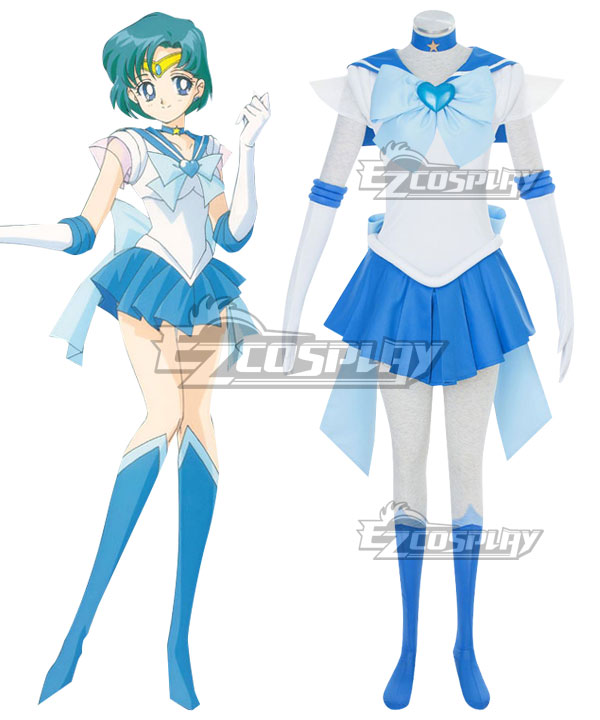 Sailor Moon SuperS Mizuno Ami Amy Anderson Sailor Mercury Cosplay Costume
