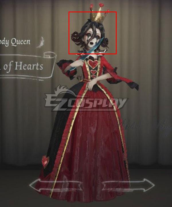 Identity V Bloody Queen Mary Queen of Hearts Black Halloween Cosplay Wig