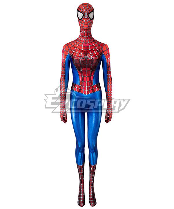 Marvel 2004 Movie Spider-Man 2 Tobey Maguire Female Jumpsuit Cosplay Costume