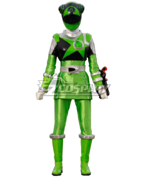 Power Rangers Uchu Sentai Kyuranger Chameleon Green Cosplay Costume