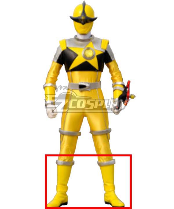 Power Rangers Uchu Sentai Kyuranger Kajiki Yellow Shoes Cosplay Boots