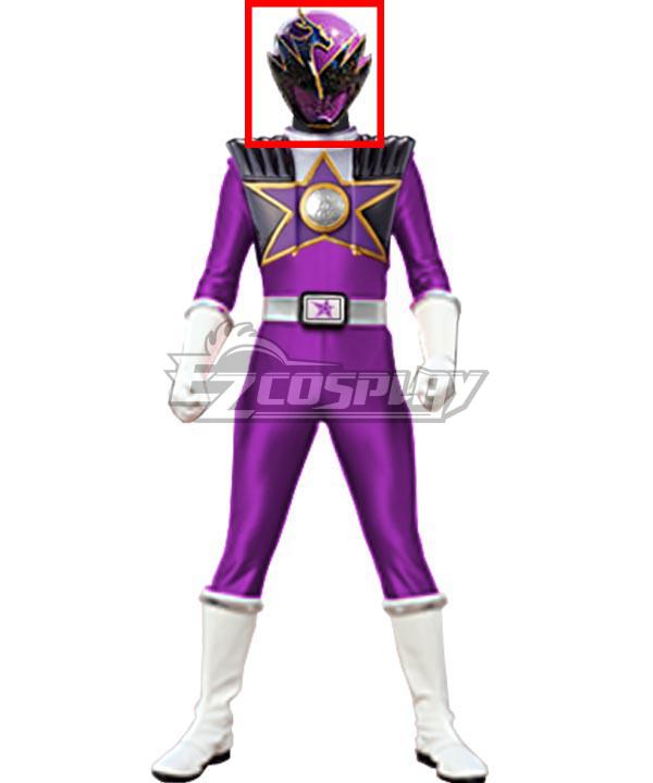 Power Rangers Uchu Sentai Kyuranger Ryu Violet Helmet Cosplay Accessory Prop