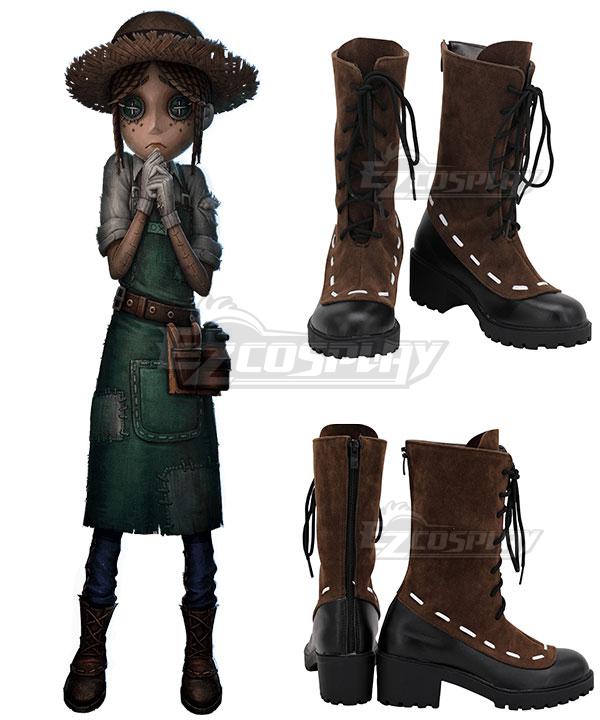 Identity V Gardener Emma Woods Brown Shoes Cosplay Boots