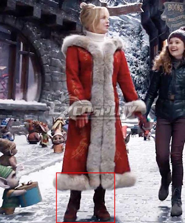 The Christmas Chronicles 2 Mrs. Claus Halloween Red Shoes Cosplay Boots