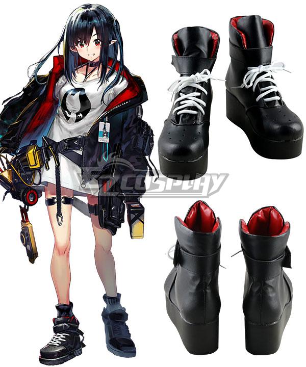 Arknights Ada Closure Church Black Shoes Cosplay Boots