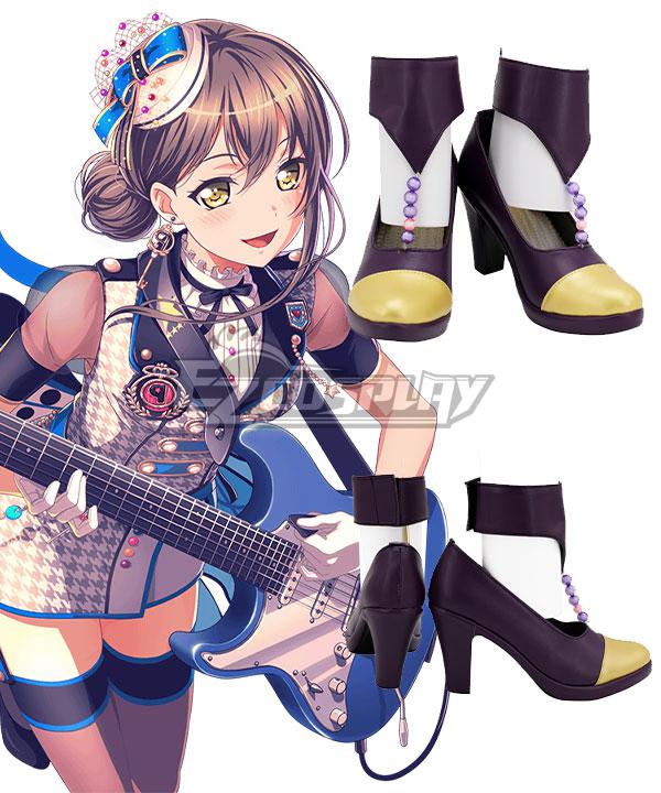 BanG Dream! Poppin' Party Hanazono Tae  Afternoon Beef Patty Purple Cosplay Shoes