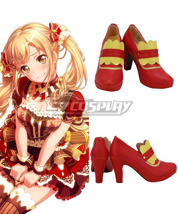 BanG Dream ! Poppin' Party A Heart-Pounding Moment Ichigaya Arisa Red Cosplay Shoes