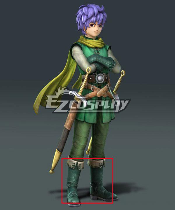 Dragon Quest Heroes II Lazarel Green Shoes Cosplay Boots