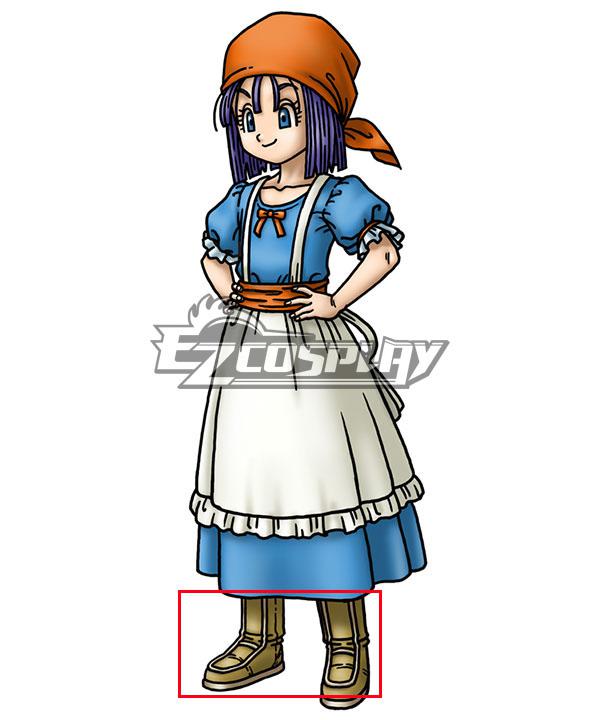 Dragon Quest IX Erinn Brown Shoes Cosplay Boots