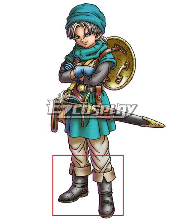 Dragon Quest VI Terry Brown Shoes Cosplay Boots